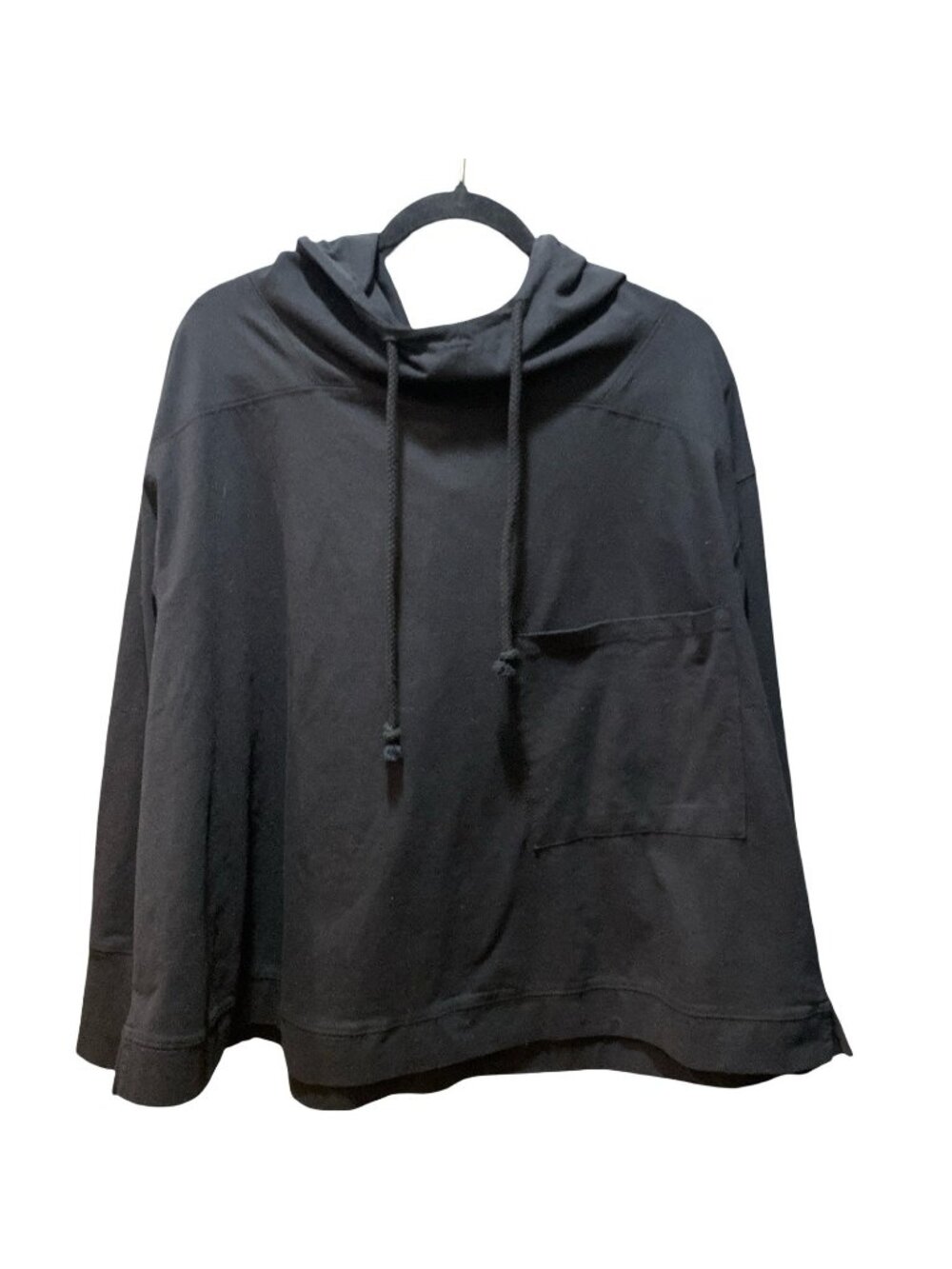 Natural Life Oversized Womans Black Hoodie Soft Comfy Layer Throw-On-And Go Sz M - Picture 1 of 6